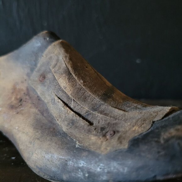 Antique Wooden Shoe Mold Cobblers Form, Child Shoe Form, Shabby Chic Decor - Picture 5 of 7